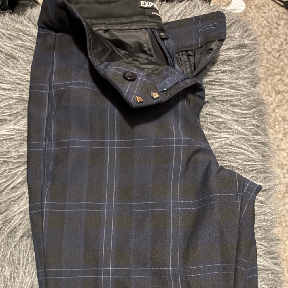 Express Navy/black striped pants